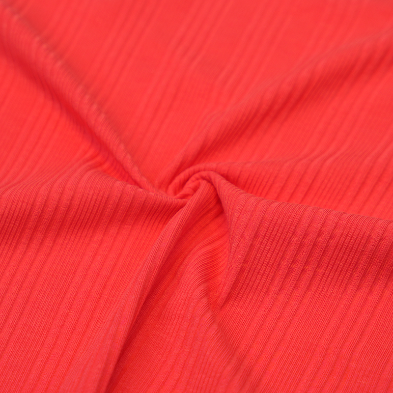 Cotton/modal kahabaan rib na tela